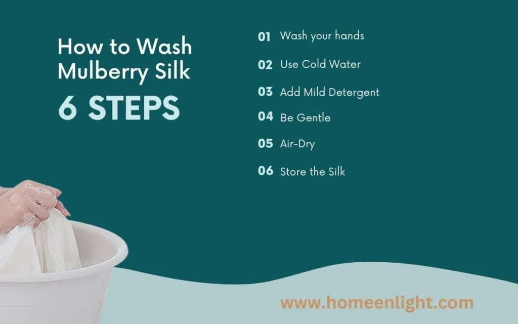 6 steps of how to wash mulberry silk